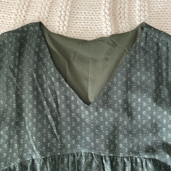 Olaesa (from Amazon) NWT Green Babydoll Flowy Dress - Picture 5 of 10